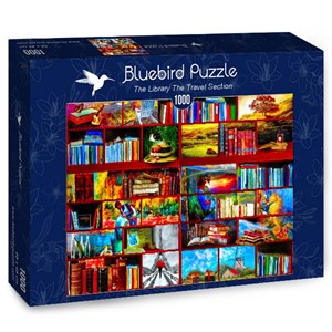 Bluebird Puzzle (70212) - Celebrate Life Gallery: "The Library The Travel Section" - 1000 pieces puzzle