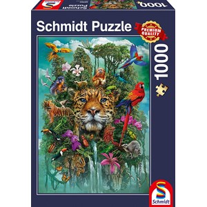 Schmidt Spiele (58960) - "King of the Jungle" - 1000 pieces puzzle