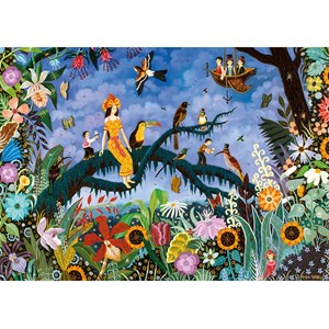 Nathan (87633) - Alain Thomas: "Mon Jardin Le Soir" - 1000 pieces puzzle