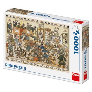 Dino (53244) - Josef Lada: "Fight in a Pub" - 1000 pieces puzzle