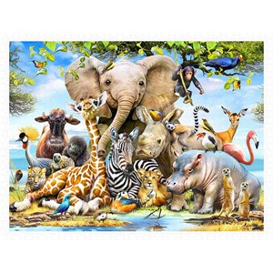 Pintoo (h2043) - Howard Robinson: "Africa Smile" - 1200 pieces puzzle
