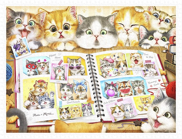 Pintoo (h2051) - Kayomi Harai: "Kitten Memory Album" - 1200 pieces puzzle
