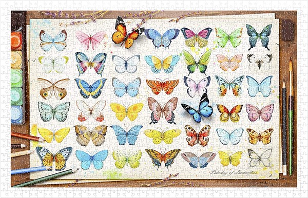 Pintoo (h2027) - "Beautiful Butterflies" - 1000 pieces puzzle