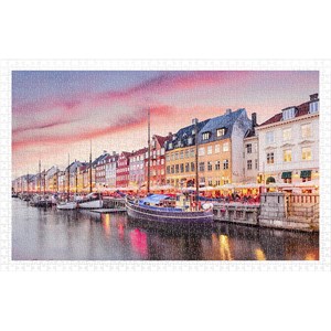 Pintoo (h2010) - "Nyhavn Canal in Copenhagen, Denmark" - 1000 pieces puzzle