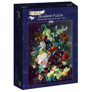 Bluebird Puzzle (60072) - Jan van Huysum: "Still Life with Flowers and Fruit, 1715" - 1000 pieces puzzle