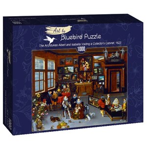 Bluebird Puzzle (art-by--60077) - Hieronymus Francken Iicirca: "The Archdukes Albert and Isabella Visiting a Collector's Cabinet, 1623" - 1000 pieces puzzle