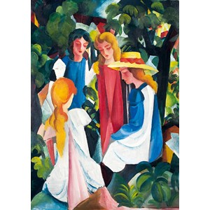 Bluebird Puzzle (60082) - August Macke: "Four Girls, 1913" - 1000 pieces puzzle