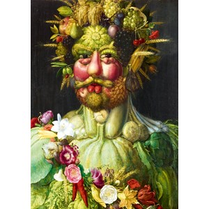 Bluebird Puzzle (60074) - Giuseppe Arcimboldo: "Rudolf II of Habsburg as Vertumnus, 1590" - 1000 pieces puzzle