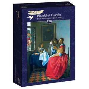 Bluebird Puzzle (60067) - Johannes Vermeer: "The Girl with the Wine Glass, 1659" - 1000 pieces puzzle