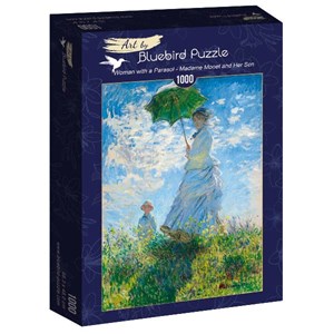 Bluebird Puzzle (60039) - Claude Monet: "Woman with a Parasol, Madame Monet and Her Son" - 1000 pieces puzzle