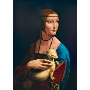 Bluebird Puzzle (60012) - Leonardo Da Vinci: "Lady with an Ermine, 1489" - 1000 pieces puzzle