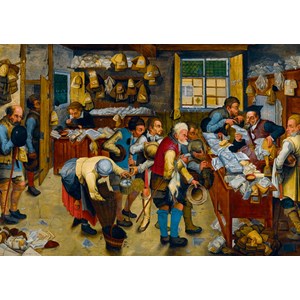Bluebird Puzzle (60085) - Pieter Brueghel the Younger: "The Tax-collector's Office, 1615" - 1000 pieces puzzle