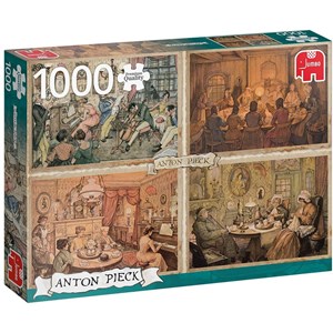 Jumbo (18856) - Anton Pieck: "Living Room Entertainment" - 1000 pieces puzzle