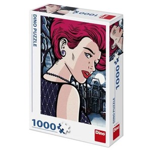 Dino (53271) - "Pop Art, Mysterious Woman" - 1000 pieces puzzle
