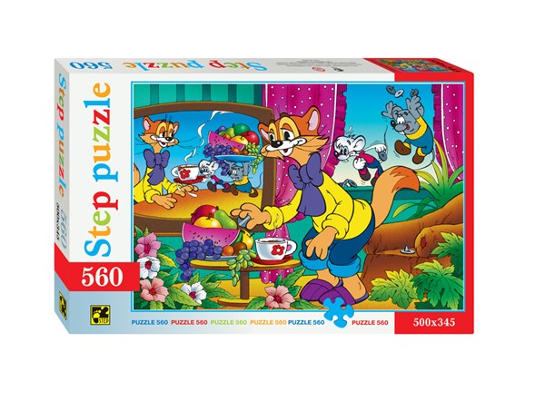 Step Puzzle (78034) - "Leopold the Cat" - 560 pieces puzzle