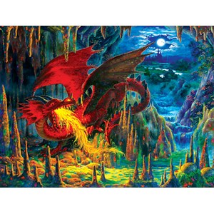 SunsOut (59775) - Liz Goodrick-Dillon: "Fire Dragon of Emerald" - 500 pieces puzzle