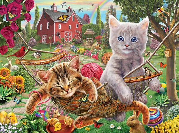 SunsOut (51820) - "Cats on the Farm" - 300 pieces puzzle
