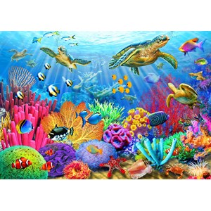Bluebird Puzzle (70159) - Adrian Chesterman: "Turtle Coral Reef" - 1000 pieces puzzle