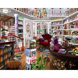 SunsOut (31534) - Bigelow Illustrations: "The Book Shop" - 1000 pieces puzzle