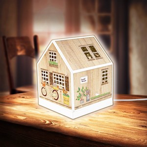 Pintoo (r1005) - "House Lantern, Little Wooden Cabin" - 208 pieces puzzle