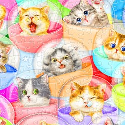 Pintoo (h1993) - Kayomi Harai: "Kittens in Capsule Machine" - 500 pieces puzzle