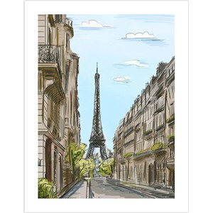 Pintoo (h1524) - "Street in Paris, France" - 300 pieces puzzle