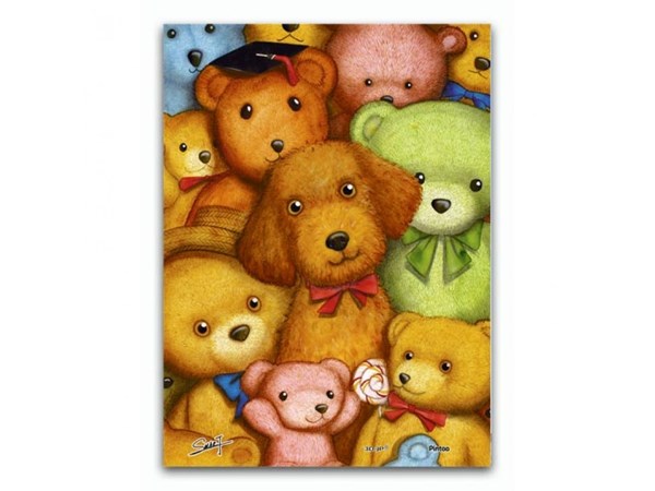 Pintoo (p1007) - "Poodles and Teddy Bears" - 150 pieces puzzle