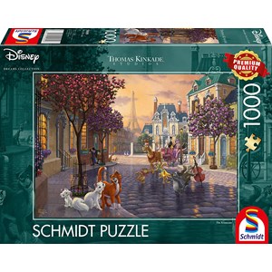 Schmidt Spiele (59690) - Thomas Kinkade: "Disney, The Aristocats" - 1000 pieces puzzle