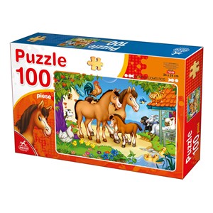 Deico (76588) - "Farm Animals" - 100 pieces puzzle