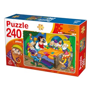Deico (76595) - "Snow White and the 7 Dwarfs" - 240 pieces puzzle