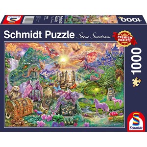 Schmidt Spiele (58966) - "Enchanted Dragon Country" - 1000 pieces puzzle