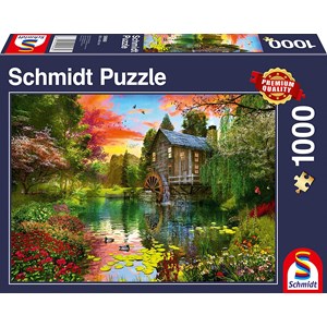 Schmidt Spiele (58968) - "The Water Mill" - 1000 pieces puzzle