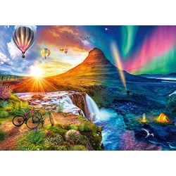 Schmidt Spiele (59908) - Lars Stewart: "Island, Night and Day" - 1000 pieces puzzle