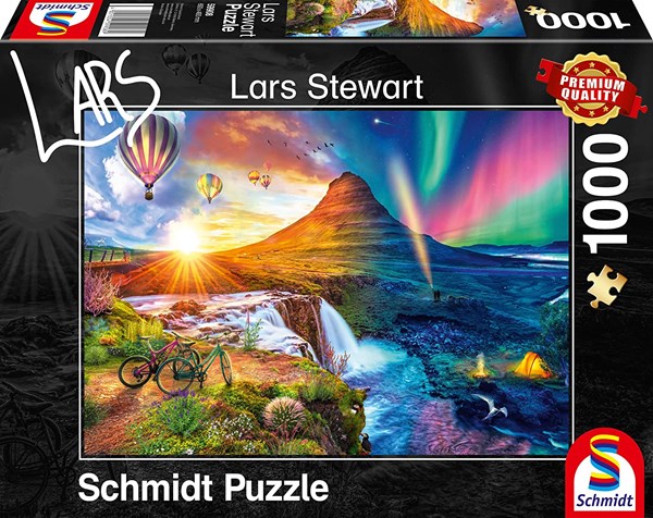 Schmidt Spiele (59908) - Lars Stewart: "Island, Night and Day" - 1000 pieces puzzle