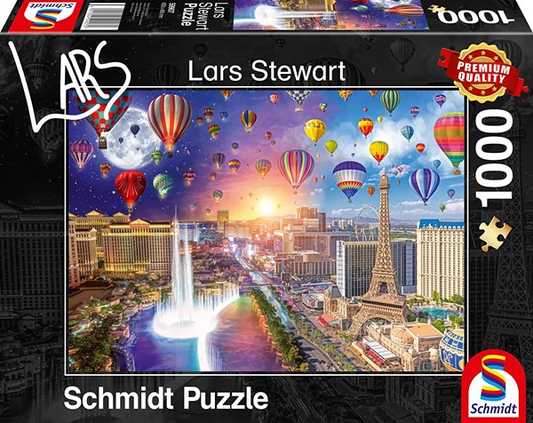 Schmidt Spiele (59907) - Lars Stewart: "Las Vegas, Night and Day" - 1000 pieces puzzle