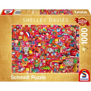 Schmidt Spiele (59699) - Shelley Davies: "Vintage Toys" - 1000 pieces puzzle