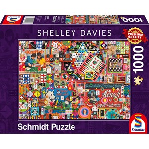 Schmidt Spiele (59900) - Shelley Davies: "Vintage Board Games" - 1000 pieces puzzle