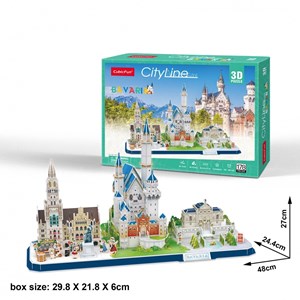 Cubic Fun (mc267h) - "Cityline, Bavaria" - 178 pieces puzzle