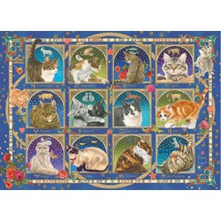 Jumbo (18853) - Francien van Westering: "Cat Horoscope" - 1000 pieces puzzle