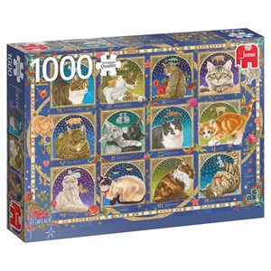 Jumbo (18853) - Francien van Westering: "Cat Horoscope" - 1000 pieces puzzle