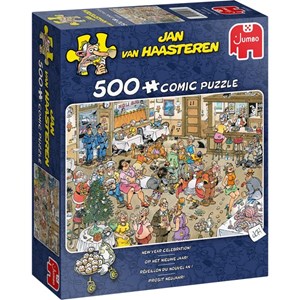 Jumbo (20034) - Jan van Haasteren: "New Year Celebtration!" - 500 pieces puzzle