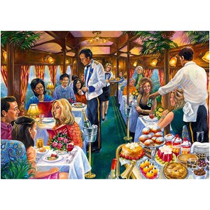 Jumbo (11328) - Jim Mitchell: "The Dining Carriage" - 500 pieces puzzle