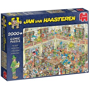 Jumbo (20030) - Jan van Haasteren: "The Library" - 2000 pieces puzzle