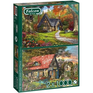 Falcon (11294) - Dominic Davison: "Woodland Cottages" - 1000 pieces puzzle