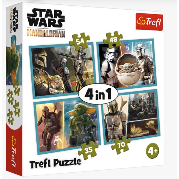 Trefl (34377) - "The Mandalorian and his World" - 35 48 54 70 pieces puzzle