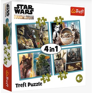 Trefl (34377) - "The Mandalorian and his World" - 35 48 54 70 pieces puzzle