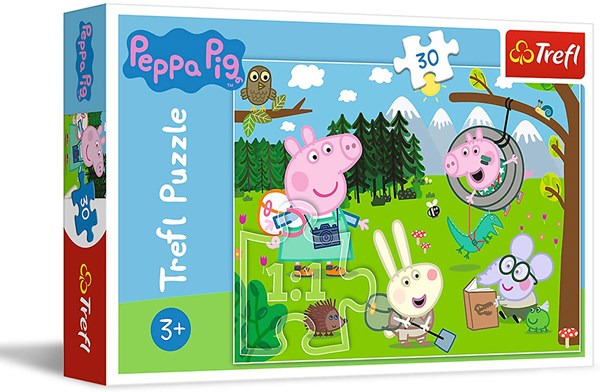 Trefl (18245) - "Peppa Pig, Forest Expedition" - 30 pieces puzzle