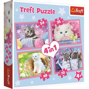 Trefl (34330) - "Kittens" - 35 48 54 70 pieces puzzle