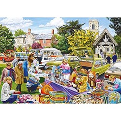 Falcon (11301) - Trevor Mitchell: "Village Church Car Boot Sale" - 500 pieces puzzle