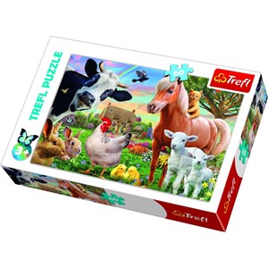 Trefl (17320) - "A Cheerful Farm" - 60 pieces puzzle
